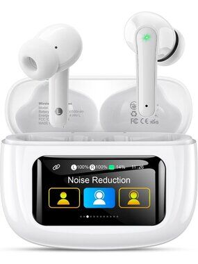 Wireless Noise Cancelling Earbuds - Bluetooth 6.0, Sweatproof, Long Battery Life